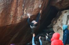 Bouldering in Hueco Tanks on 12/16/2019 with Blue Lizard Climbing and Yoga
Filename: SRM_20191216_1756570.jpg
Aperture: f/2.8
Shutter Speed: 1/250
Body: Canon EOS-1D Mark II
Lens: Canon EF 50mm f/1.8 II