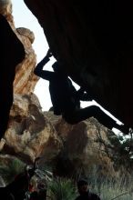 Bouldering in Hueco Tanks on 12/16/2019 with Blue Lizard Climbing and Yoga
Filename: SRM_20191216_1802120.jpg
Aperture: f/6.3
Shutter Speed: 1/250
Body: Canon EOS-1D Mark II
Lens: Canon EF 50mm f/1.8 II