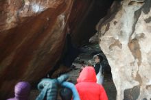 Bouldering in Hueco Tanks on 12/16/2019 with Blue Lizard Climbing and Yoga
Filename: SRM_20191216_1805240.jpg
Aperture: f/2.2
Shutter Speed: 1/250
Body: Canon EOS-1D Mark II
Lens: Canon EF 50mm f/1.8 II