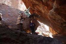 Bouldering in Hueco Tanks on 12/23/2019 with Blue Lizard Climbing and Yoga
Filename: SRM_20191223_1353520.jpg
Aperture: f/5.6
Shutter Speed: 1/250
Body: Canon EOS-1D Mark II
Lens: Canon EF 16-35mm f/2.8 L
