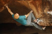 Bouldering in Hueco Tanks on 12/24/2019 with Blue Lizard Climbing and Yoga
Filename: SRM_20191224_1459420.jpg
Aperture: f/3.5
Shutter Speed: 1/250
Body: Canon EOS-1D Mark II
Lens: Canon EF 50mm f/1.8 II
