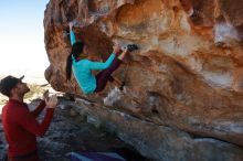 Bouldering in Hueco Tanks on 12/26/2019 with Blue Lizard Climbing and Yoga
Filename: SRM_20191226_1157440.jpg
Aperture: f/7.1
Shutter Speed: 1/320
Body: Canon EOS-1D Mark II
Lens: Canon EF 16-35mm f/2.8 L