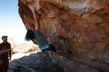 Bouldering in Hueco Tanks on 12/26/2019 with Blue Lizard Climbing and Yoga
Filename: SRM_20191226_1212590.jpg
Aperture: f/7.1
Shutter Speed: 1/320
Body: Canon EOS-1D Mark II
Lens: Canon EF 16-35mm f/2.8 L