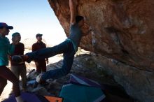 Bouldering in Hueco Tanks on 12/26/2019 with Blue Lizard Climbing and Yoga
Filename: SRM_20191226_1213000.jpg
Aperture: f/8.0
Shutter Speed: 1/320
Body: Canon EOS-1D Mark II
Lens: Canon EF 16-35mm f/2.8 L