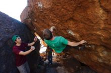 Bouldering in Hueco Tanks on 12/26/2019 with Blue Lizard Climbing and Yoga
Filename: SRM_20191226_1551050.jpg
Aperture: f/5.6
Shutter Speed: 1/250
Body: Canon EOS-1D Mark II
Lens: Canon EF 16-35mm f/2.8 L