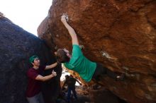 Bouldering in Hueco Tanks on 12/26/2019 with Blue Lizard Climbing and Yoga
Filename: SRM_20191226_1551051.jpg
Aperture: f/6.3
Shutter Speed: 1/250
Body: Canon EOS-1D Mark II
Lens: Canon EF 16-35mm f/2.8 L