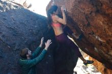 Bouldering in Hueco Tanks on 12/26/2019 with Blue Lizard Climbing and Yoga
Filename: SRM_20191226_1707591.jpg
Aperture: f/4.5
Shutter Speed: 1/320
Body: Canon EOS-1D Mark II
Lens: Canon EF 50mm f/1.8 II