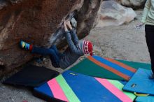 Bouldering in Hueco Tanks on 12/27/2019 with Blue Lizard Climbing and Yoga

Filename: SRM_20191227_1022090.jpg
Aperture: f/3.2
Shutter Speed: 1/320
Body: Canon EOS-1D Mark II
Lens: Canon EF 50mm f/1.8 II