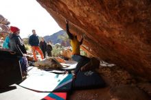 Bouldering in Hueco Tanks on 12/29/2019 with Blue Lizard Climbing and Yoga

Filename: SRM_20191229_1600363.jpg
Aperture: f/5.0
Shutter Speed: 1/320
Body: Canon EOS-1D Mark II
Lens: Canon EF 16-35mm f/2.8 L