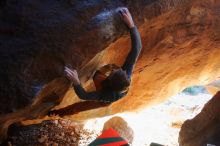 Bouldering in Hueco Tanks on 12/29/2019 with Blue Lizard Climbing and Yoga
Filename: SRM_20191229_1738450.jpg
Aperture: f/2.8
Shutter Speed: 1/160
Body: Canon EOS-1D Mark II
Lens: Canon EF 16-35mm f/2.8 L