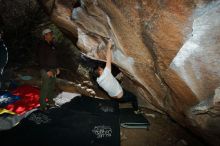 Bouldering in Hueco Tanks on 12/30/2019 with Blue Lizard Climbing and Yoga

Filename: SRM_20191230_1212580.jpg
Aperture: f/8.0
Shutter Speed: 1/250
Body: Canon EOS-1D Mark II
Lens: Canon EF 16-35mm f/2.8 L
