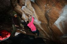 Bouldering in Hueco Tanks on 12/30/2019 with Blue Lizard Climbing and Yoga
Filename: SRM_20191230_1219280.jpg
Aperture: f/8.0
Shutter Speed: 1/250
Body: Canon EOS-1D Mark II
Lens: Canon EF 16-35mm f/2.8 L