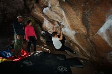 Bouldering in Hueco Tanks on 12/30/2019 with Blue Lizard Climbing and Yoga
Filename: SRM_20191230_1222340.jpg
Aperture: f/8.0
Shutter Speed: 1/250
Body: Canon EOS-1D Mark II
Lens: Canon EF 16-35mm f/2.8 L