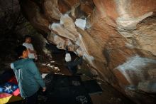 Bouldering in Hueco Tanks on 12/30/2019 with Blue Lizard Climbing and Yoga
Filename: SRM_20191230_1227540.jpg
Aperture: f/8.0
Shutter Speed: 1/250
Body: Canon EOS-1D Mark II
Lens: Canon EF 16-35mm f/2.8 L