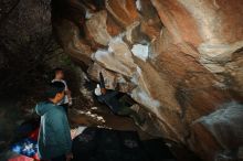 Bouldering in Hueco Tanks on 12/30/2019 with Blue Lizard Climbing and Yoga
Filename: SRM_20191230_1228000.jpg
Aperture: f/8.0
Shutter Speed: 1/250
Body: Canon EOS-1D Mark II
Lens: Canon EF 16-35mm f/2.8 L
