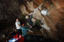 Bouldering in Hueco Tanks on 12/30/2019 with Blue Lizard Climbing and Yoga
Filename: SRM_20191230_1241500.jpg
Aperture: f/8.0
Shutter Speed: 1/250
Body: Canon EOS-1D Mark II
Lens: Canon EF 16-35mm f/2.8 L