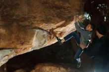 Bouldering in Hueco Tanks on 12/31/2019 with Blue Lizard Climbing and Yoga

Filename: SRM_20191231_1743040.jpg
Aperture: f/5.6
Shutter Speed: 1/250
Body: Canon EOS-1D Mark II
Lens: Canon EF 50mm f/1.8 II