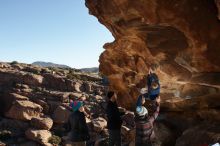 Bouldering in Hueco Tanks on 01/01/2020 with Blue Lizard Climbing and Yoga

Filename: SRM_20200101_1103070.jpg
Aperture: f/8.0
Shutter Speed: 1/250
Body: Canon EOS-1D Mark II
Lens: Canon EF 16-35mm f/2.8 L