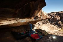 Bouldering in Hueco Tanks on 01/01/2020 with Blue Lizard Climbing and Yoga

Filename: SRM_20200101_1201030.jpg
Aperture: f/8.0
Shutter Speed: 1/250
Body: Canon EOS-1D Mark II
Lens: Canon EF 16-35mm f/2.8 L