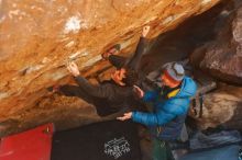 Bouldering in Hueco Tanks on 01/03/2020 with Blue Lizard Climbing and Yoga
Filename: SRM_20200103_1627140.jpg
Aperture: f/3.2
Shutter Speed: 1/250
Body: Canon EOS-1D Mark II
Lens: Canon EF 50mm f/1.8 II