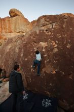 Bouldering in Hueco Tanks on 01/03/2020 with Blue Lizard Climbing and Yoga
Filename: SRM_20200103_1824490.jpg
Aperture: f/4.0
Shutter Speed: 1/200
Body: Canon EOS-1D Mark II
Lens: Canon EF 16-35mm f/2.8 L