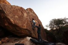Bouldering in Hueco Tanks on 01/03/2020 with Blue Lizard Climbing and Yoga
Filename: SRM_20200103_1829230.jpg
Aperture: f/3.5
Shutter Speed: 1/125
Body: Canon EOS-1D Mark II
Lens: Canon EF 16-35mm f/2.8 L