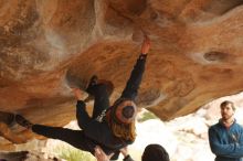 Bouldering in Hueco Tanks on 01/02/2020 with Blue Lizard Climbing and Yoga
Filename: SRM_20200102_1121080.jpg
Aperture: f/3.5
Shutter Speed: 1/250
Body: Canon EOS-1D Mark II
Lens: Canon EF 50mm f/1.8 II