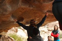 Bouldering in Hueco Tanks on 01/02/2020 with Blue Lizard Climbing and Yoga
Filename: SRM_20200102_1125090.jpg
Aperture: f/3.2
Shutter Speed: 1/250
Body: Canon EOS-1D Mark II
Lens: Canon EF 50mm f/1.8 II