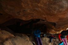 Bouldering in Hueco Tanks on 01/02/2020 with Blue Lizard Climbing and Yoga
Filename: SRM_20200102_1129410.jpg
Aperture: f/3.2
Shutter Speed: 1/250
Body: Canon EOS-1D Mark II
Lens: Canon EF 50mm f/1.8 II