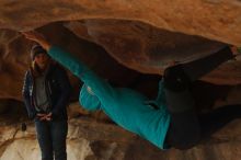 Bouldering in Hueco Tanks on 01/02/2020 with Blue Lizard Climbing and Yoga
Filename: SRM_20200102_1148520.jpg
Aperture: f/4.0
Shutter Speed: 1/250
Body: Canon EOS-1D Mark II
Lens: Canon EF 50mm f/1.8 II