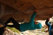 Bouldering in Hueco Tanks on 01/02/2020 with Blue Lizard Climbing and Yoga
Filename: SRM_20200102_1149170.jpg
Aperture: f/4.0
Shutter Speed: 1/250
Body: Canon EOS-1D Mark II
Lens: Canon EF 50mm f/1.8 II