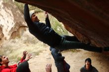 Bouldering in Hueco Tanks on 01/02/2020 with Blue Lizard Climbing and Yoga
Filename: SRM_20200102_1502170.jpg
Aperture: f/3.5
Shutter Speed: 1/250
Body: Canon EOS-1D Mark II
Lens: Canon EF 50mm f/1.8 II