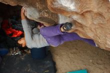 Bouldering in Hueco Tanks on 01/02/2020 with Blue Lizard Climbing and Yoga
Filename: SRM_20200102_1521570.jpg
Aperture: f/5.0
Shutter Speed: 1/250
Body: Canon EOS-1D Mark II
Lens: Canon EF 50mm f/1.8 II