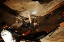 Bouldering in Hueco Tanks on 01/04/2020 with Blue Lizard Climbing and Yoga
Filename: SRM_20200104_1100020.jpg
Aperture: f/6.3
Shutter Speed: 1/250
Body: Canon EOS-1D Mark II
Lens: Canon EF 16-35mm f/2.8 L