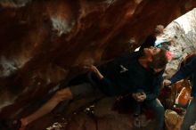 Bouldering in Hueco Tanks on 01/04/2020 with Blue Lizard Climbing and Yoga
Filename: SRM_20200104_1753020.jpg
Aperture: f/3.2
Shutter Speed: 1/200
Body: Canon EOS-1D Mark II
Lens: Canon EF 50mm f/1.8 II