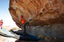 Bouldering in Hueco Tanks on 01/08/2020 with Blue Lizard Climbing and Yoga

Filename: SRM_20200108_1301420.jpg
Aperture: f/7.1
Shutter Speed: 1/500
Body: Canon EOS-1D Mark II
Lens: Canon EF 16-35mm f/2.8 L
