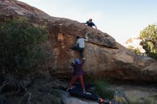 Bouldering in Hueco Tanks on 01/12/2020 with Blue Lizard Climbing and Yoga

Filename: SRM_20200112_1557500.jpg
Aperture: f/7.1
Shutter Speed: 1/250
Body: Canon EOS-1D Mark II
Lens: Canon EF 16-35mm f/2.8 L