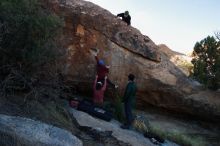 Bouldering in Hueco Tanks on 01/12/2020 with Blue Lizard Climbing and Yoga
Filename: SRM_20200112_1632070.jpg
Aperture: f/8.0
Shutter Speed: 1/250
Body: Canon EOS-1D Mark II
Lens: Canon EF 16-35mm f/2.8 L