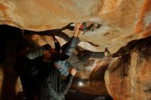 Bouldering in Hueco Tanks on 01/16/2020 with Blue Lizard Climbing and Yoga
Filename: SRM_20200116_1752580.jpg
Aperture: f/8.0
Shutter Speed: 1/250
Body: Canon EOS-1D Mark II
Lens: Canon EF 16-35mm f/2.8 L
