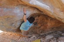 Bouldering in Hueco Tanks on 01/18/2020 with Blue Lizard Climbing and Yoga

Filename: SRM_20200118_1317280.jpg
Aperture: f/2.8
Shutter Speed: 1/250
Body: Canon EOS-1D Mark II
Lens: Canon EF 50mm f/1.8 II