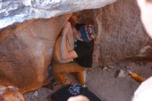 Bouldering in Hueco Tanks on 01/18/2020 with Blue Lizard Climbing and Yoga

Filename: SRM_20200118_1544450.jpg
Aperture: f/4.0
Shutter Speed: 1/250
Body: Canon EOS-1D Mark II
Lens: Canon EF 16-35mm f/2.8 L