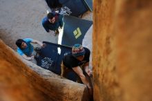 Bouldering in Hueco Tanks on 01/18/2020 with Blue Lizard Climbing and Yoga
Filename: SRM_20200118_1610510.jpg
Aperture: f/2.8
Shutter Speed: 1/160
Body: Canon EOS-1D Mark II
Lens: Canon EF 16-35mm f/2.8 L