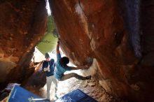 Bouldering in Hueco Tanks on 01/18/2020 with Blue Lizard Climbing and Yoga
Filename: SRM_20200118_1636091.jpg
Aperture: f/4.0
Shutter Speed: 1/250
Body: Canon EOS-1D Mark II
Lens: Canon EF 16-35mm f/2.8 L