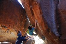 Bouldering in Hueco Tanks on 01/18/2020 with Blue Lizard Climbing and Yoga
Filename: SRM_20200118_1651070.jpg
Aperture: f/4.0
Shutter Speed: 1/250
Body: Canon EOS-1D Mark II
Lens: Canon EF 16-35mm f/2.8 L