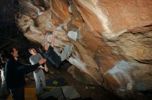 Bouldering in Hueco Tanks on 01/19/2020 with Blue Lizard Climbing and Yoga

Filename: SRM_20200119_1125320.jpg
Aperture: f/7.1
Shutter Speed: 1/250
Body: Canon EOS-1D Mark II
Lens: Canon EF 16-35mm f/2.8 L