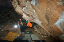 Bouldering in Hueco Tanks on 01/19/2020 with Blue Lizard Climbing and Yoga
Filename: SRM_20200119_1134000.jpg
Aperture: f/7.1
Shutter Speed: 1/250
Body: Canon EOS-1D Mark II
Lens: Canon EF 16-35mm f/2.8 L