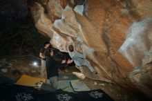 Bouldering in Hueco Tanks on 01/19/2020 with Blue Lizard Climbing and Yoga
Filename: SRM_20200119_1137430.jpg
Aperture: f/8.0
Shutter Speed: 1/250
Body: Canon EOS-1D Mark II
Lens: Canon EF 16-35mm f/2.8 L