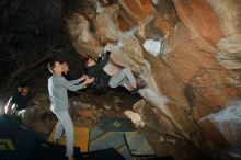 Bouldering in Hueco Tanks on 01/19/2020 with Blue Lizard Climbing and Yoga
Filename: SRM_20200119_1139150.jpg
Aperture: f/8.0
Shutter Speed: 1/250
Body: Canon EOS-1D Mark II
Lens: Canon EF 16-35mm f/2.8 L