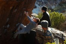 Bouldering in Hueco Tanks on 01/19/2020 with Blue Lizard Climbing and Yoga
Filename: SRM_20200119_1732270.jpg
Aperture: f/6.3
Shutter Speed: 1/320
Body: Canon EOS-1D Mark II
Lens: Canon EF 50mm f/1.8 II