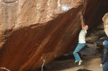 Bouldering in Hueco Tanks on 01/27/2020 with Blue Lizard Climbing and Yoga
Filename: SRM_20200127_1144280.jpg
Aperture: f/4.0
Shutter Speed: 1/320
Body: Canon EOS-1D Mark II
Lens: Canon EF 50mm f/1.8 II